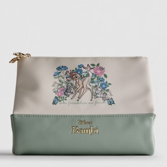 Disney Handbags - Disney’s Bambi Tri Fold Makeup Bag, Travel, Green, Primark
